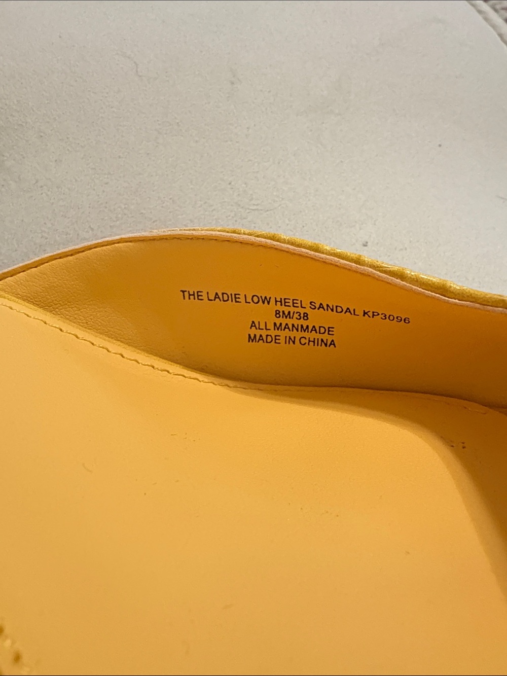 Katy Perry Collections Yellow Croc-Embossed Slide Mules - Picture 3 of 3
